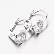 Dámske náušnice biele zlato 585 zirkón PKL12-014
