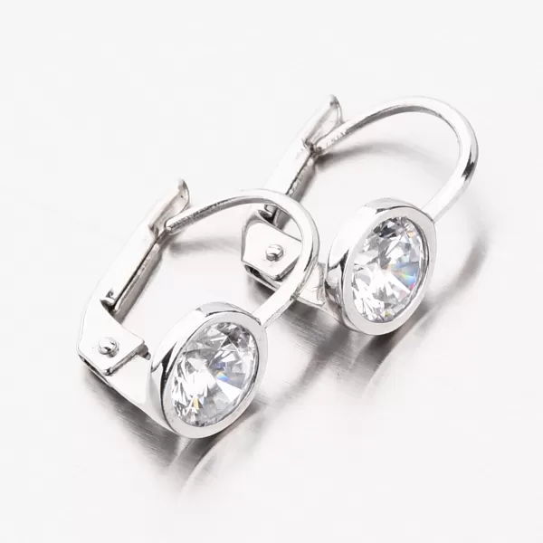 Dámske náušnice biele zlato 585 zirkón PKL12-014