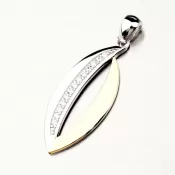 Pozlátený strieborný prívesok so zirkónmi PKL-3067