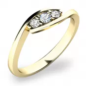 Zásnubný prsteň so zirkónmi ZP-10847-ZL-ZIR