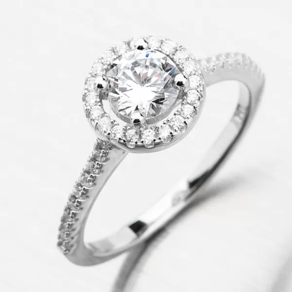 Strieborný prsteň so zirkónmi PKL-1011