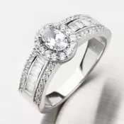 Strieborný prsteň so zirkónmi PKL-1031