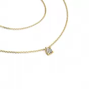 Dámsky náhrdelník žlté zlato 585/1000 prírodný diamant 0,130 ct G/SI briliant 10828-NH02-ZL