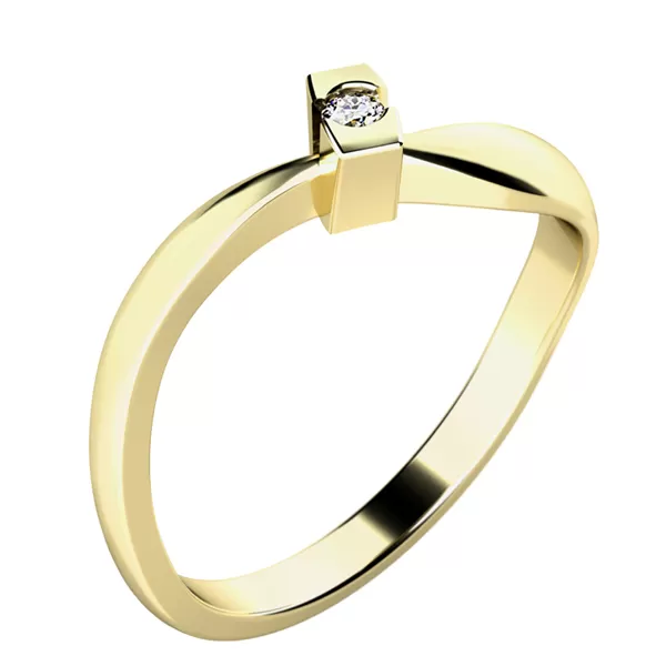 Zásnubný prsteň so zirkónom ZP-10784-ZL-ZIR