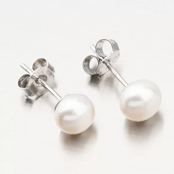 Strieborné náušnice s perlou UPST-123277/P/G