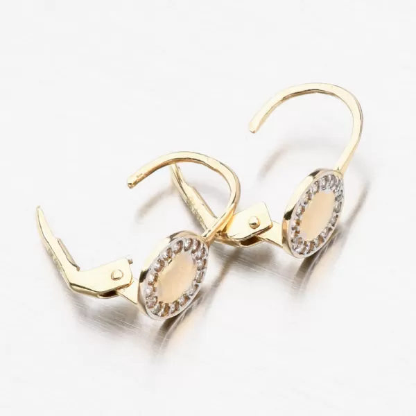 Detské náušnice biele zlato 585 zirkón PKL22-026