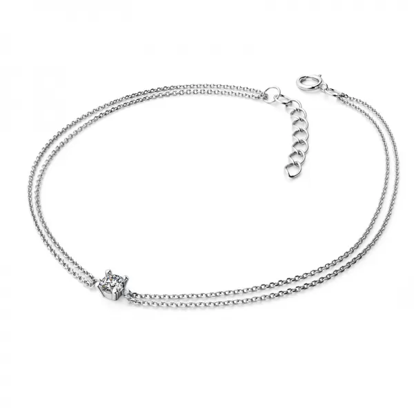 Dámsky náramok žlté zlato 585/1000 prírodný diamant 0,130 ct G/SI 10828-NR02-B