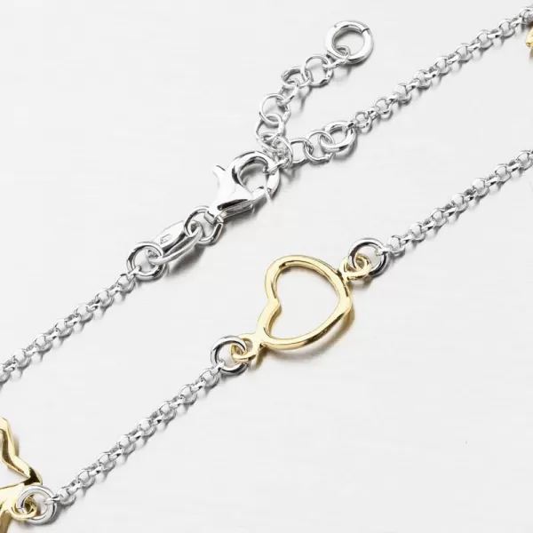 Strieborný náramok s príveskami B1401542-0331-SLX