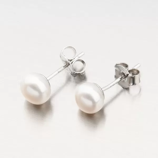 Strieborné náušnice s perlou UPST-123277/P/G
