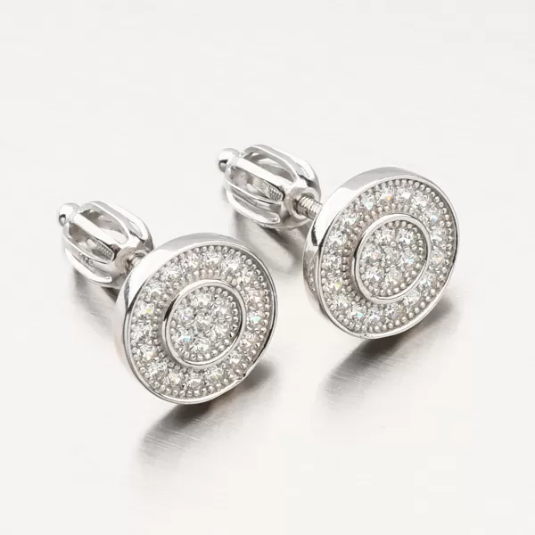 Strieborné náušnice kôstky so zirkónmi UPST-121568S