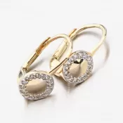 Detské náušnice biele zlato 585 zirkón PKL22-026