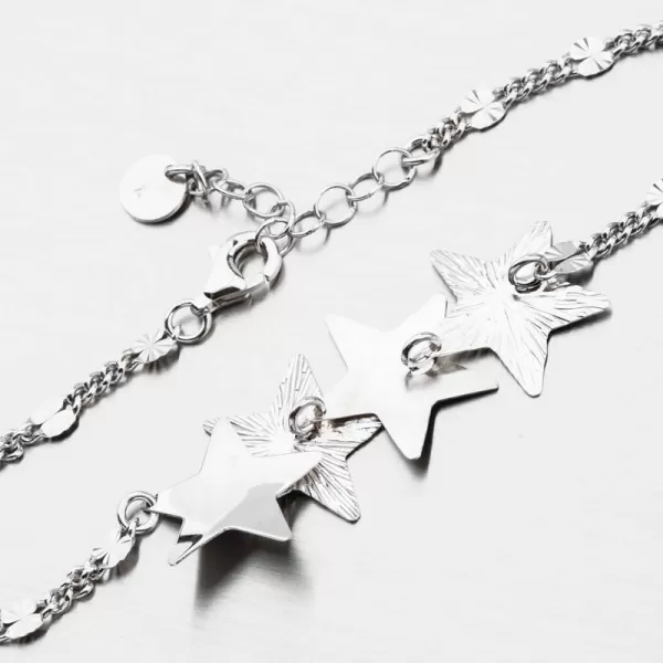 Strieborný náramok s hviezdičkami 92003043-77-SLX