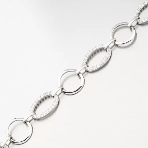 Strieborný náramok so zirkónmi BST-14689/21