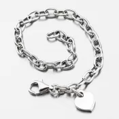 Náramok so srdiečkom - striebro 925 B1400637-1264-SLX