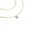 Dámsky náhrdelník zlatý mix 585/1000 prírodný diamant 0,130 ct G/SI briliant 10828-NH02-ZLB