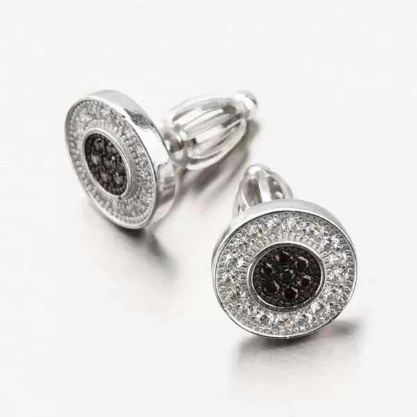 Strieborné náušnice kôstky so zirkónmi UPST-121567S