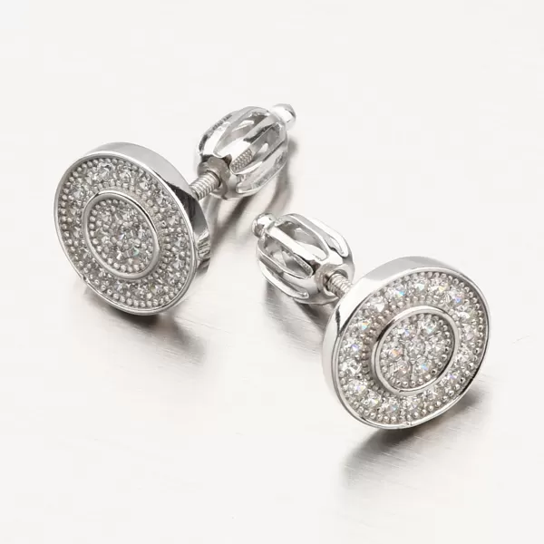 Strieborné náušnice kôstky so zirkónmi UPST-121568S