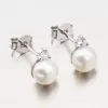 Strieborné náušnice s perlou a so zirkónom UPST-121195