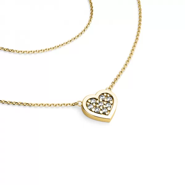 Žlté zlato so srdcom s brilantným 10881-NH01-ZL