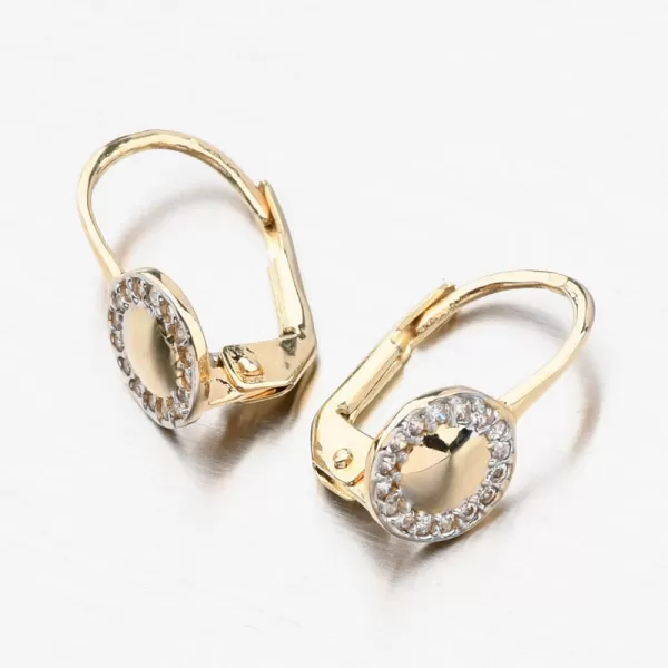 Detské náušnice biele zlato 585 zirkón PKL22-026