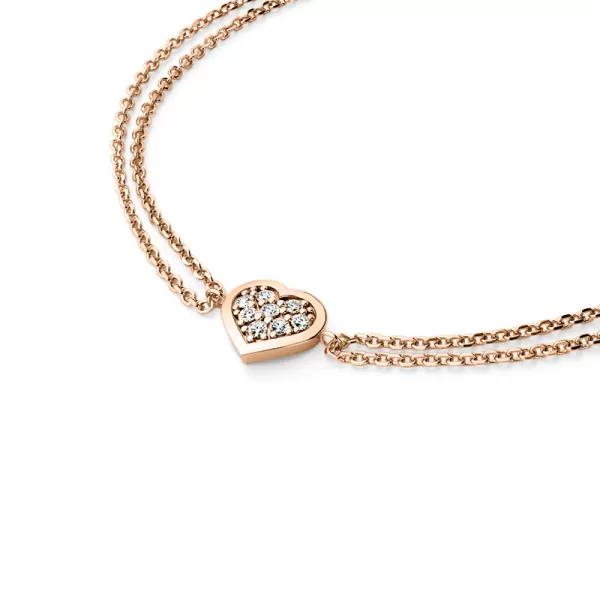 Náramok so srdiečkom a briliantmi 10877-NR02-CV