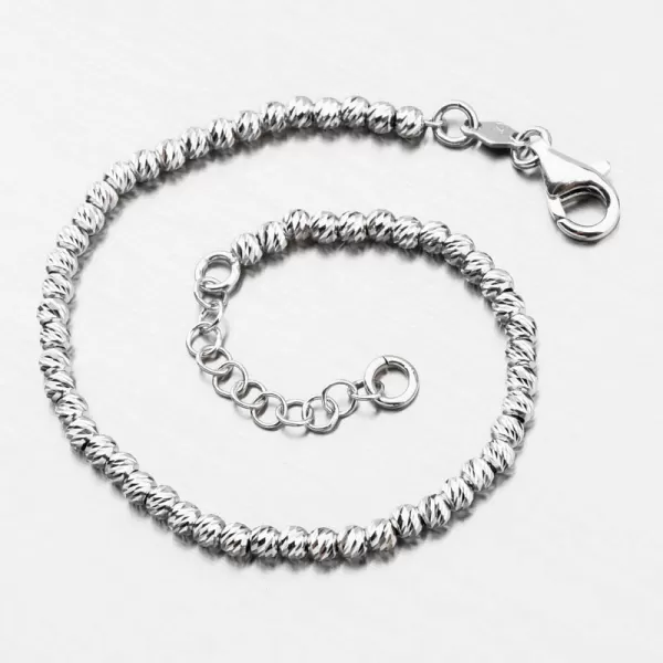 Strieborný náramok facetovanej guličky B1400625-0048-SLX