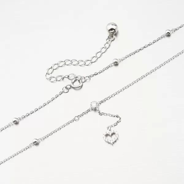 Strieborný náhrdelník so srdcom SST-151190