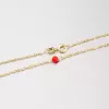 Zlatá retiazka s červenými koralmi 45-1141