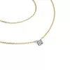 Dámsky náhrdelník žlté zlato 585/1000 prírodný diamant 0,130 ct G/SI s briliantom 10828-NH01-ZLB