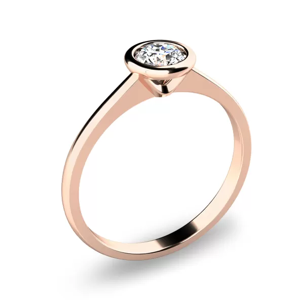 Dámsky prsteň s diamantom ružového zlata 140001D-CV
