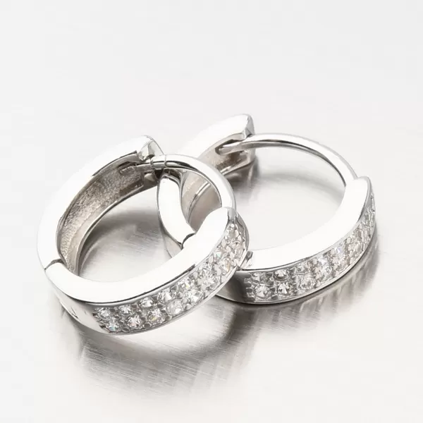 Strieborné kruhy so zirkónmi UCST-122908