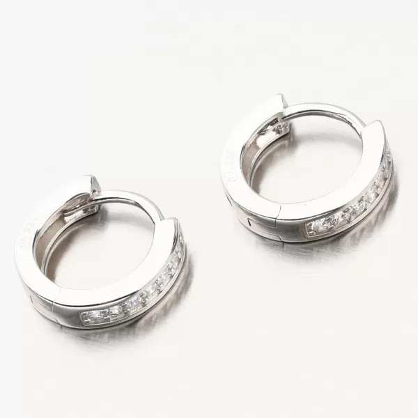 Strieborné kruhy so zirkónmi 13 mm UCST-122900