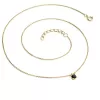 Dámsky náhrdelník žlté zlato 585/1000 prírodný diamant 0,130 ct s čiernym 10828-NH02-ZL-Black