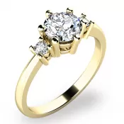 Zásnubný prsteň so zirkónmi ZP-10856-ZL-ZIR