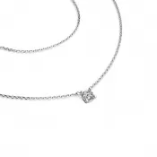 Dámsky náhrdelník biele zlato 585/1000 prírodný diamant 0,130 ct G/SI briliant 10828-NH01-B