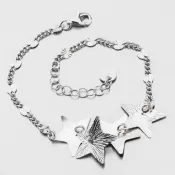 Strieborný náramok s hviezdičkami 92003043-77-SLX