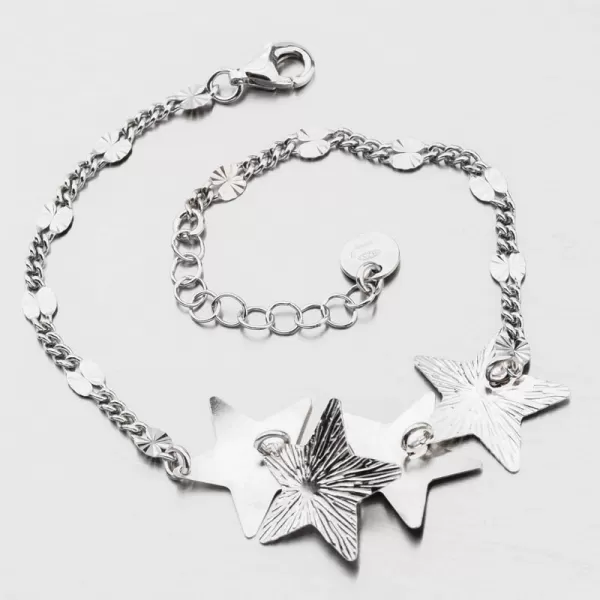 Strieborný náramok s hviezdičkami 92003043-77-SLX