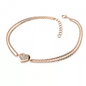 Náramok so srdiečkom a briliantmi 10877-NR02-CV