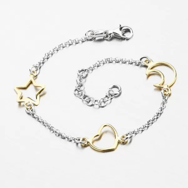 Strieborný náramok s príveskami B1401542-0331-SLX