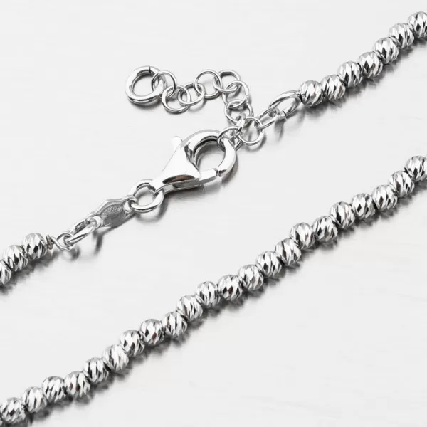 Strieborný náramok facetovanej guličky B1400625-0048-SLX