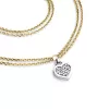 Náhrdelník zo žltého a bieleho zlata so srdiečkom 10881-NH02-ZLB