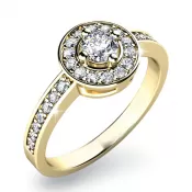 Zásnubný prsteň so zirkónmi ZP-10802-ZL-ZIR