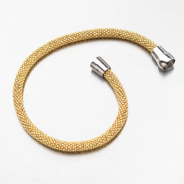 Strieborný náramok vo farbe zlata B1400803-1304-SLX