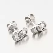 Strieborné náušnice so zirkónmi UPST-122831