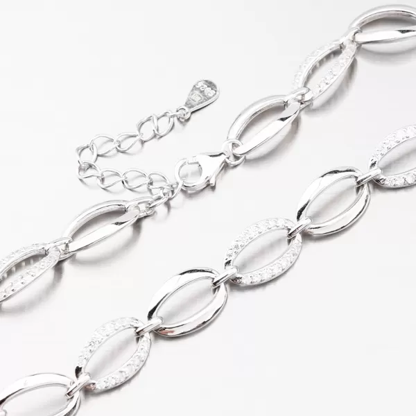 Strieborný náramok so zirkónmi PKL-4005