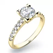 Zásnubný prsteň s diamantmi ZP-10804D-ZL