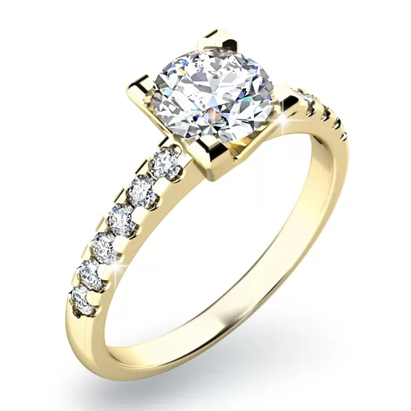 Zásnubný prsteň s diamantmi ZP-10804D-ZL