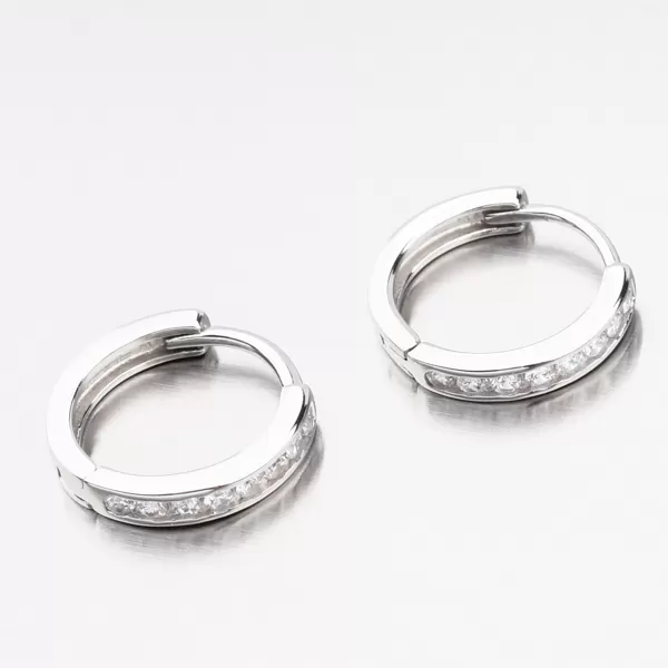 Strieborné kruhy so zirkónmi 13,50 mm PKL-2110