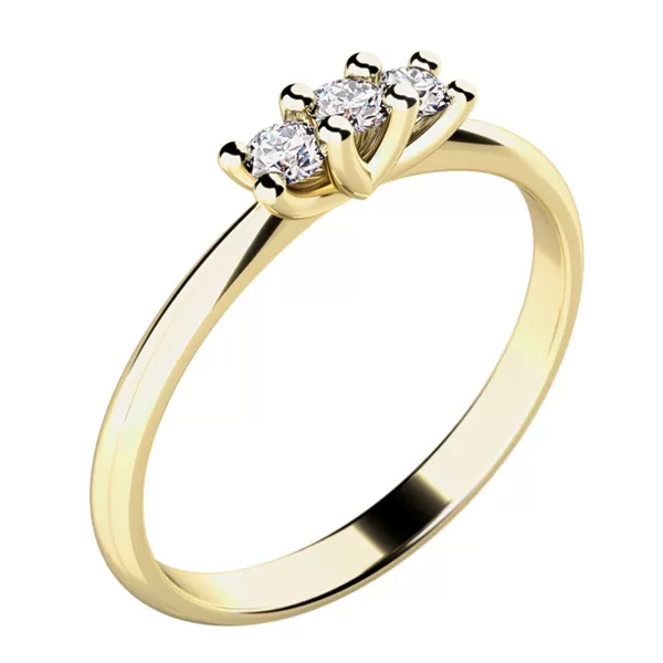 Zásnubný prsteň s diamantmi ZP-10781D-ZL