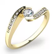Zásnubný prsteň s diamantmi ZP-10844D-ZL